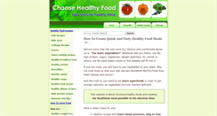 Desktop Screenshot of choose-healthy-food.com