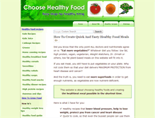 Tablet Screenshot of choose-healthy-food.com